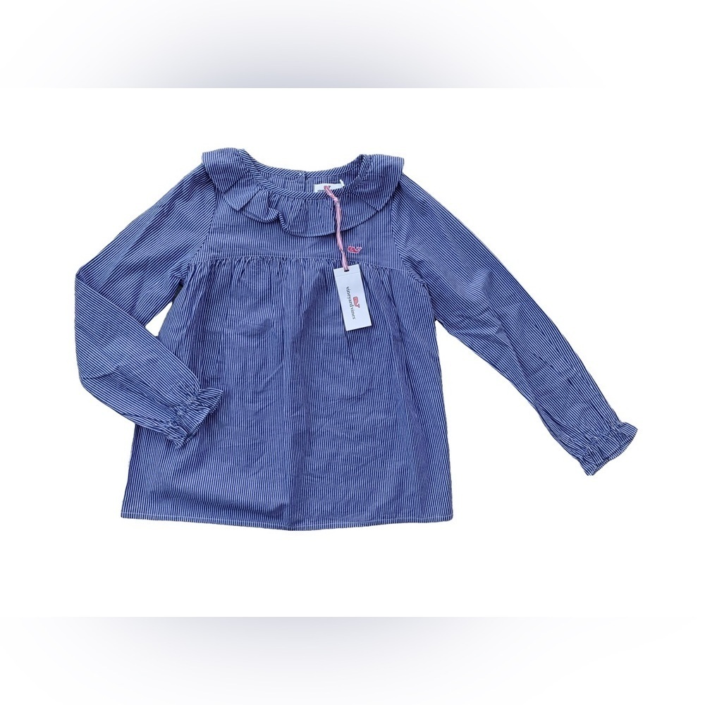 Vineyard Vines NWT Size M, 10-12, Stripe Ruffle Top
